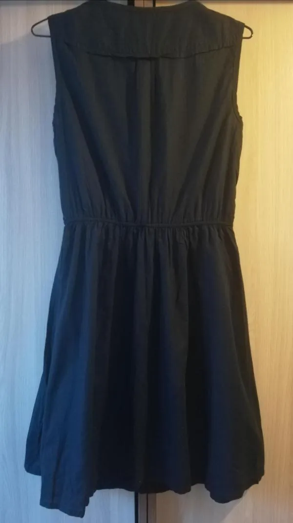 Rochie casual Campus S-M | Bleumarin, Mini, Fără mâneci, Monocrom, Bumbac - Image 3