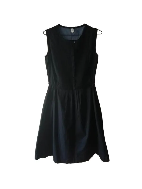 Rochie casual Campus S-M | Bleumarin, Mini, Fără mâneci, Monocrom, Bumbac