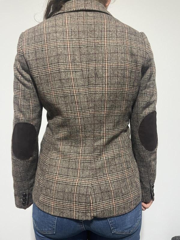 Blazer H&M EU 38 | Maro, Fără glugă, Carouri - Image 5