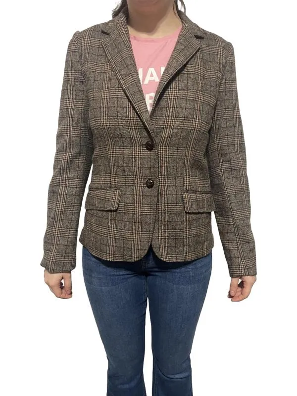 Blazer H&M EU 38 | Maro, Fără glugă, Carouri