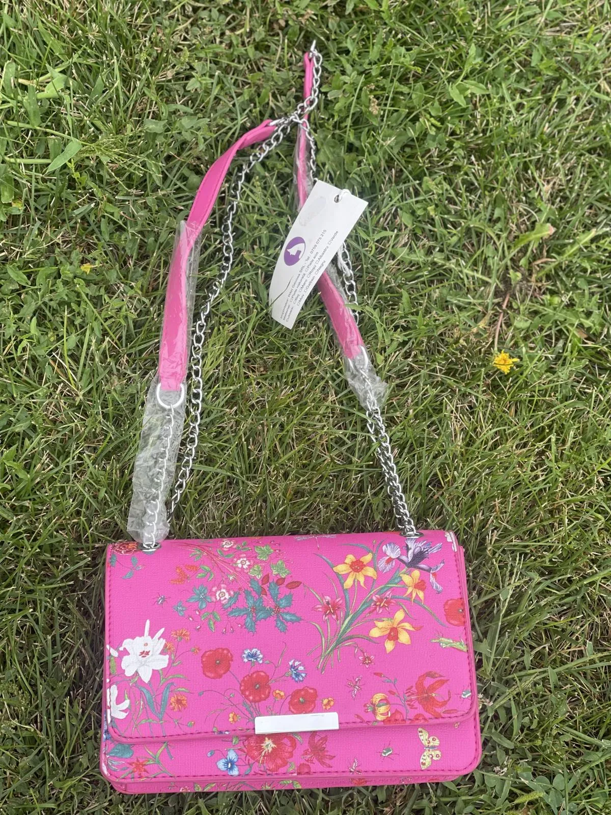 Geantă de umăr | Fuchsia, Floral & Tropical - Image 9