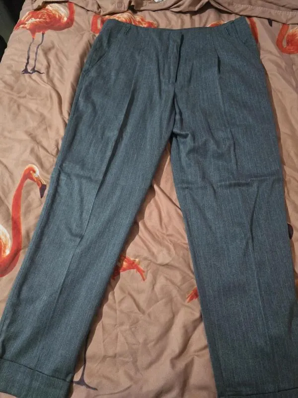 Pantaloni Zara XL | Gri, Poliuretan - Image 2