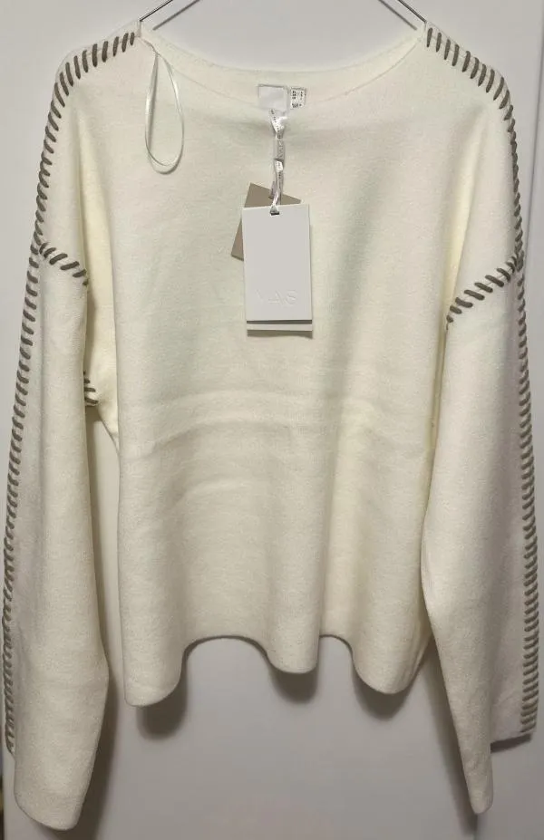 Pulover la baza gâtului YAS EU 40 | Crem, Normal, Regular fit, Vâscoză - Image 5