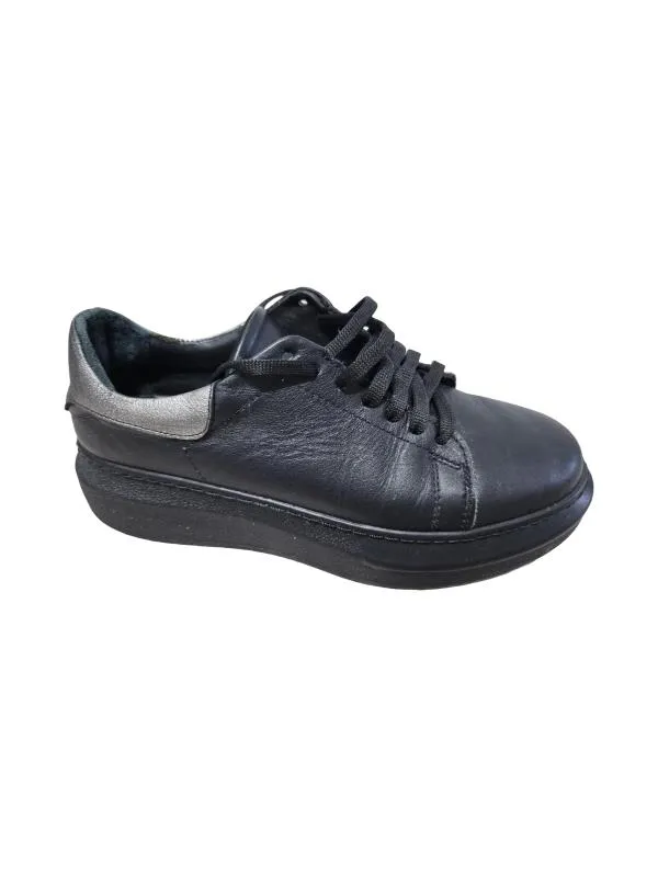 Pantofi talpă ortopedică Anna Viotti EU 36 | Negru, Piele naturală