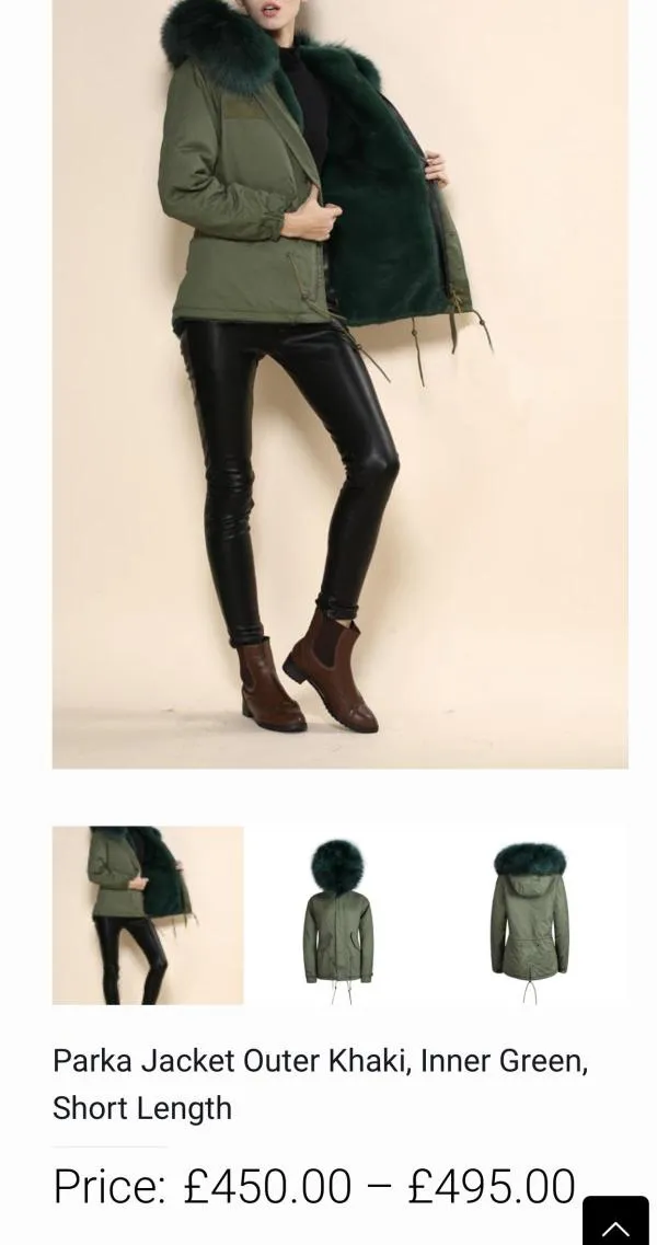 Geacă parka EU 38 | Khaki, Cu glugă - Image 4