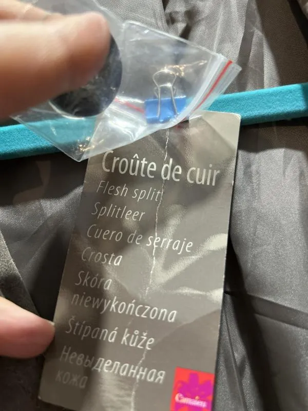 Trenci Camaieu EU 42 | Gri, Fără glugă, Piele întoarsă  Suede - Image 4