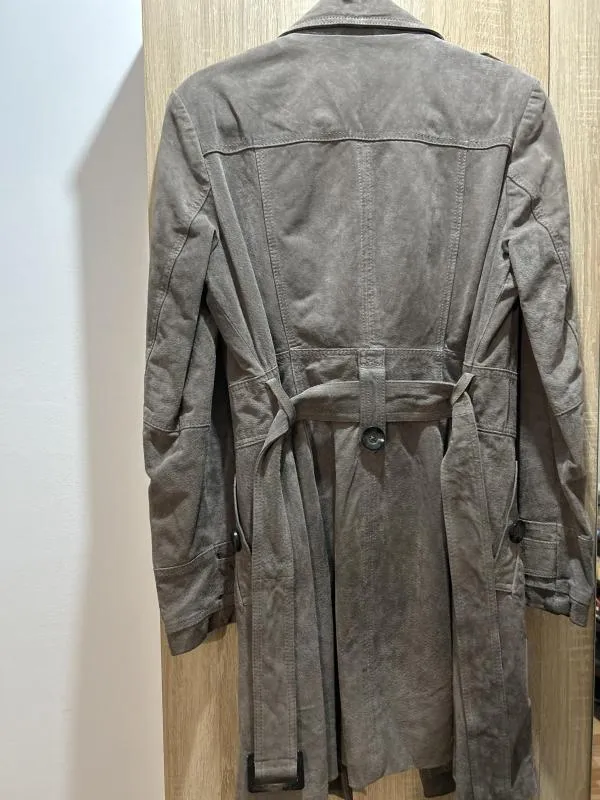 Trenci Camaieu EU 42 | Gri, Fără glugă, Piele întoarsă  Suede - Image 8