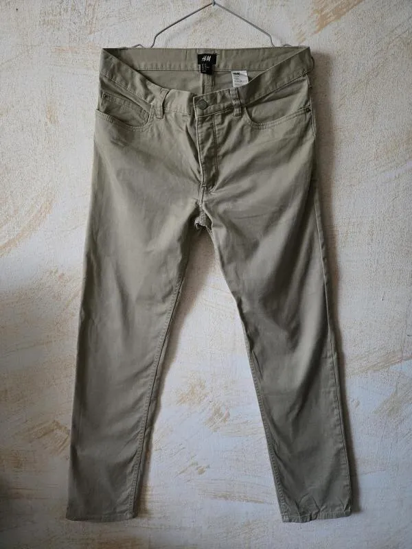 Blugi H&M EU 30 | Bej, Talie medie, Skinny fit - Image 2