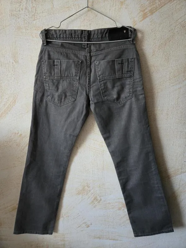 Blugi Jack&Jones EU 30 | Gri, Talie înaltă, Regular (Standard) fit, Bumbac - Image 3