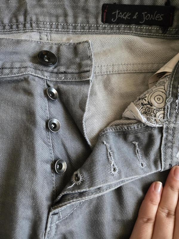 Blugi Jack&Jones EU 30 | Gri, Talie înaltă, Regular (Standard) fit, Bumbac - Image 7