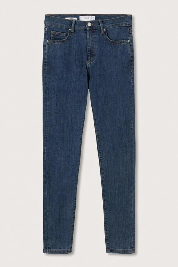 Blugi Mango EU 32 | Bleumarin, Lungi, Talie medie, Skinny fit, Monocrom, Denim - Image 6