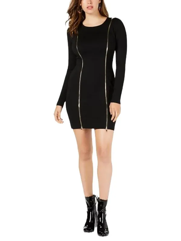 Rochie mulată Guess S | Negru, Mini, Mânecă lungă