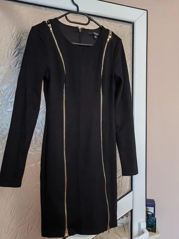 Rochie mulată Guess S | Negru, Mini, Mânecă lungă - Image 3