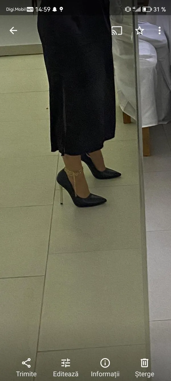 Pantofi cu toc înalt Shein EU 36 | Negru, Piele ecologică - Image 4