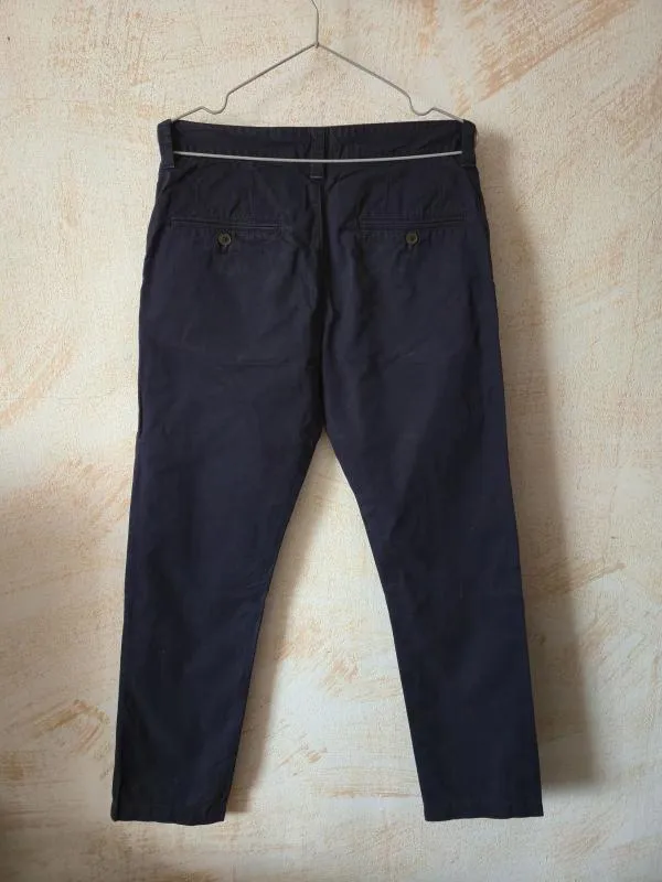 Pantaloni Manguun Collection EU 44 | Bleumarin, Slim fit, Chino, Bumbac - Image 3
