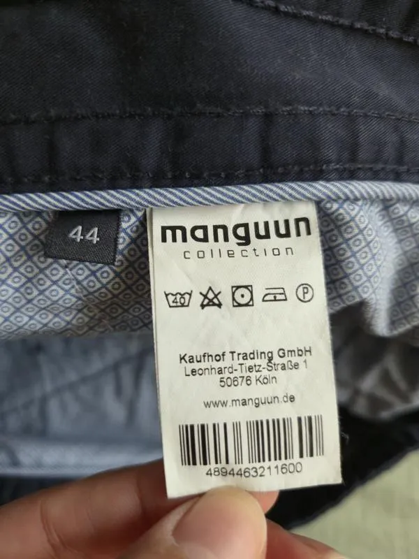Pantaloni Manguun Collection EU 44 | Bleumarin, Slim fit, Chino, Bumbac - Image 5