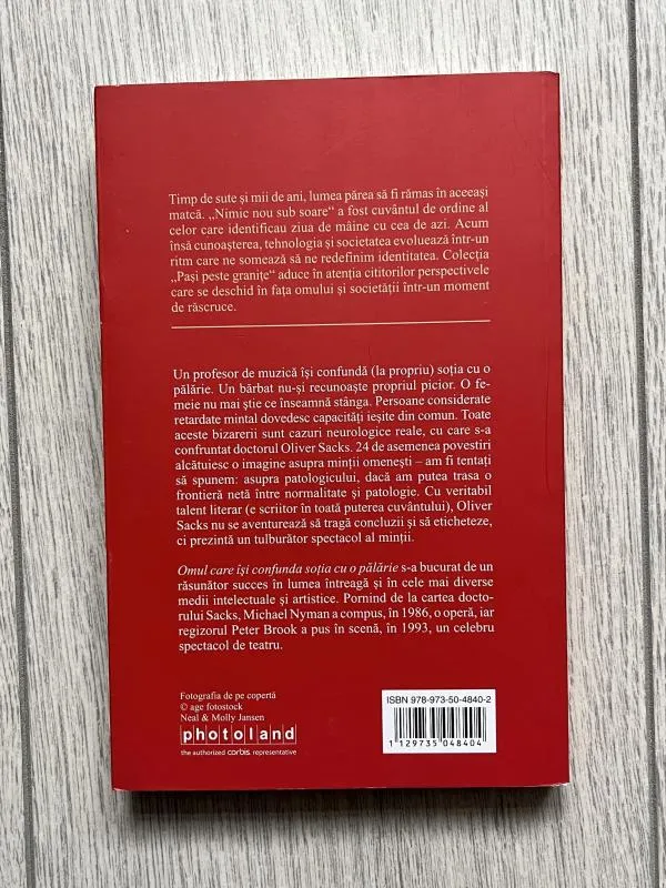 Omul care își confundă soția cu o pălărie - Oliver Sacks, ISBN 9789735048402 - Image 2