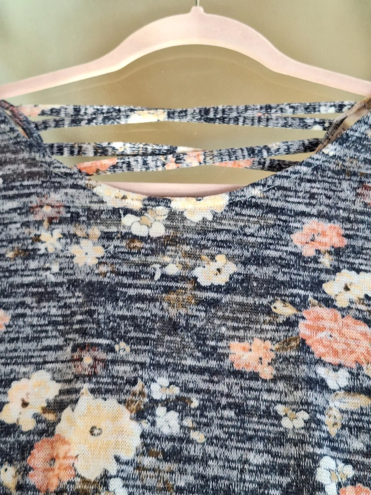 Bluză C&A XL | Albastru, Normal, Mânecă trei sferturi, Floral & Tropical, Vâscoză - Image 3