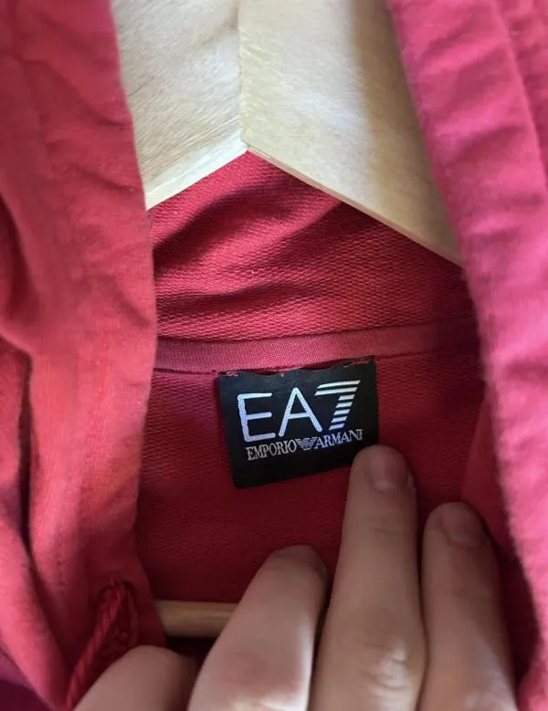 Hanorac Emporio Armani M | Roșu, Logo, Bumbac - Image 6