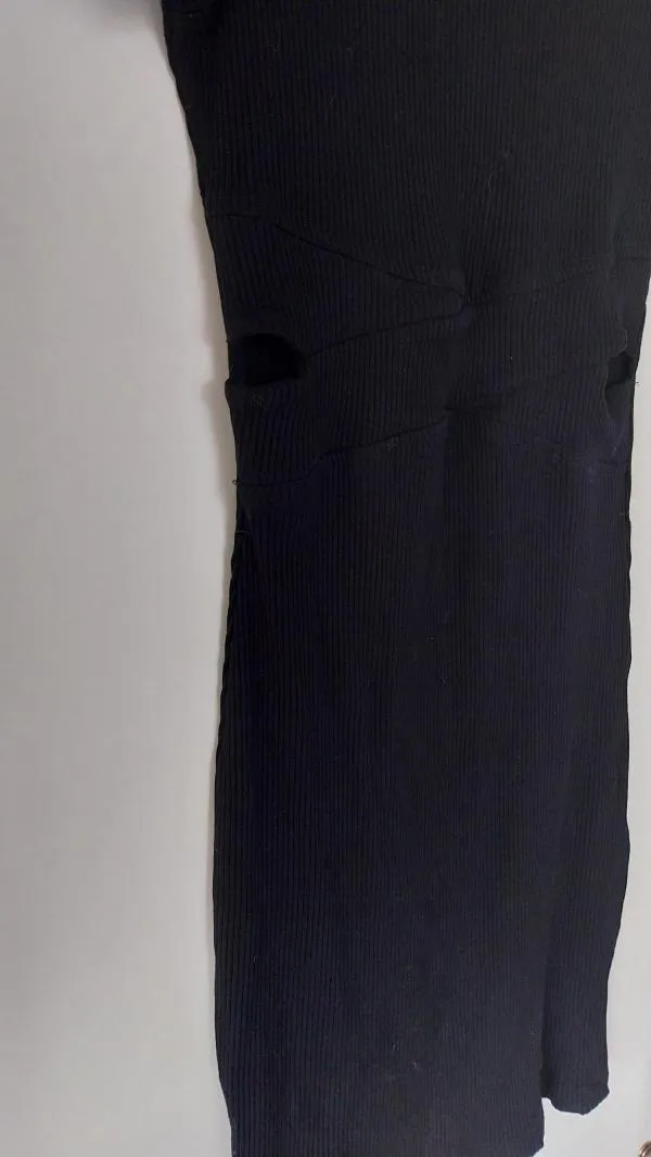 Rochie casual Bershka XS | Negru, Mini, Mânecă scurtă, Cu decupaje, Elastan - Image 8