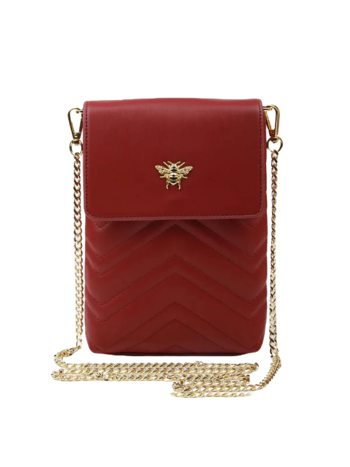 Geantă crossbody Alice Wheeler London | Burgundy, Piele ecologică
