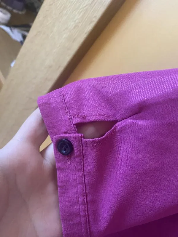 Cămașă Engino EU 38 | Fuchsia, Normal, Mânecă scurtă, Volane - Image 6