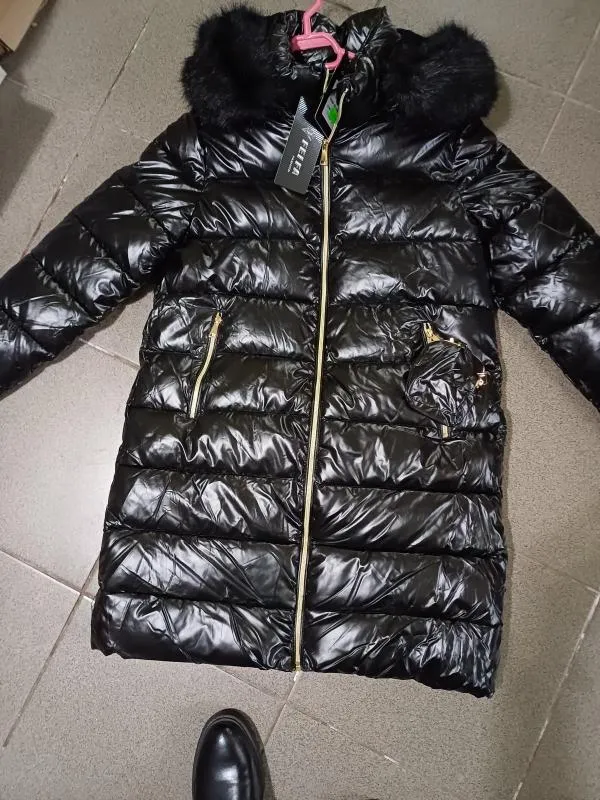 Geacă de iarnă FEIFA L | Negru, Cu glugă detașabilă, Acrilic - Image 2
