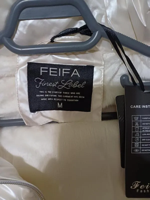 Geacă de iarnă FEIFA M | Alb, Cu glugă detașabilă, Poliester - Image 3