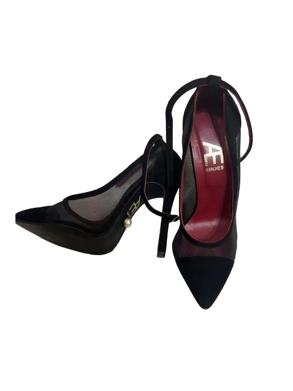 Pantofi cu toc înalt AE Shoes EU 37 | Negru, Piele naturală