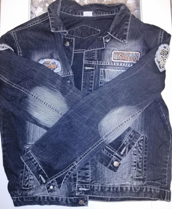 Geacă de blugi EU 38 | Negru, Fără glugă, Denim - Image 2