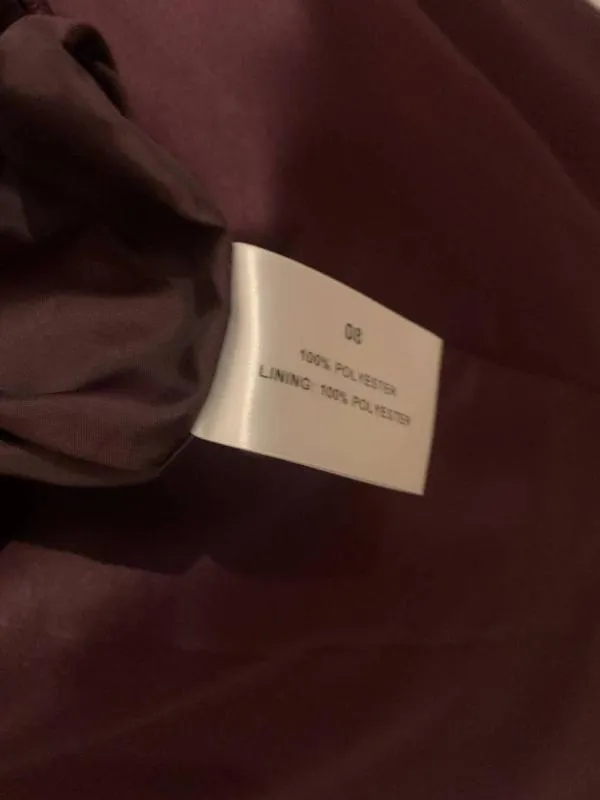 Rochie de ocazie Shubette UK 8 | Burgundy, Midi, Fără mâneci, Monocrom, Satinat, Poliester - Image 5