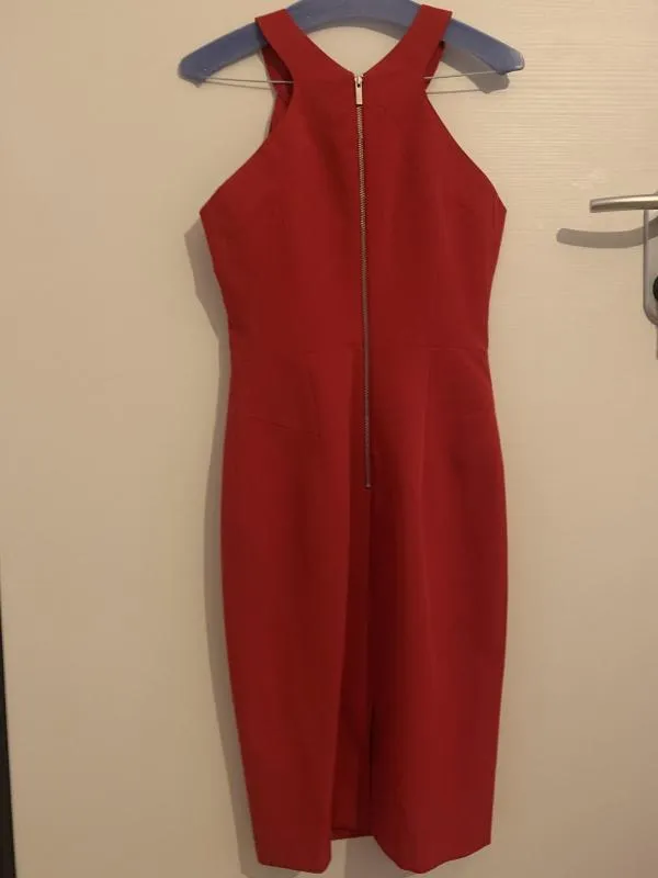 Rochie de seară Karen Millen UK 6 | Roșu, Midi, Fără mâneci, Monocrom, Poliester - Image 3