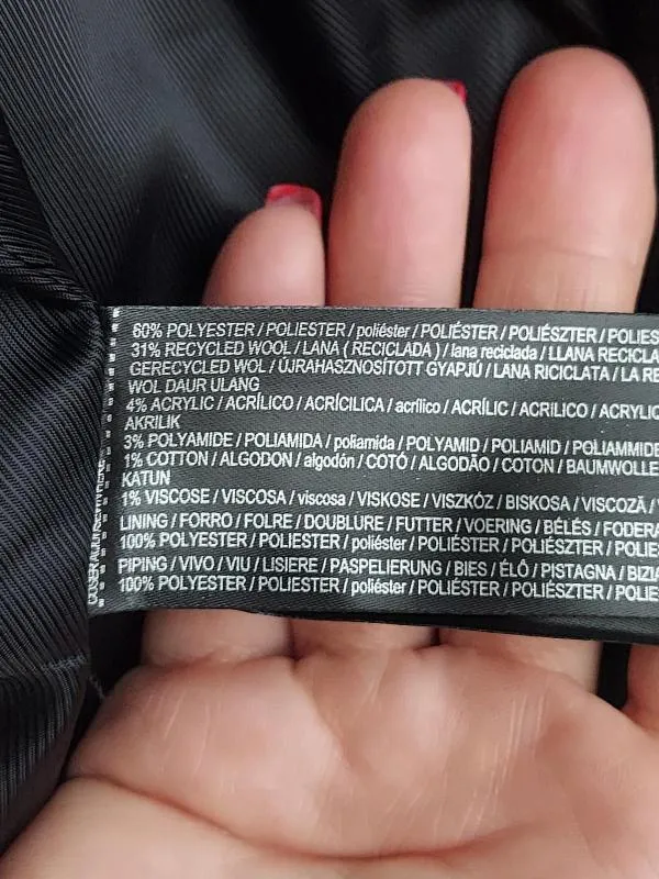 Palton din lână Mango XXS | Negru, Fără glugă, Lână - Image 12
