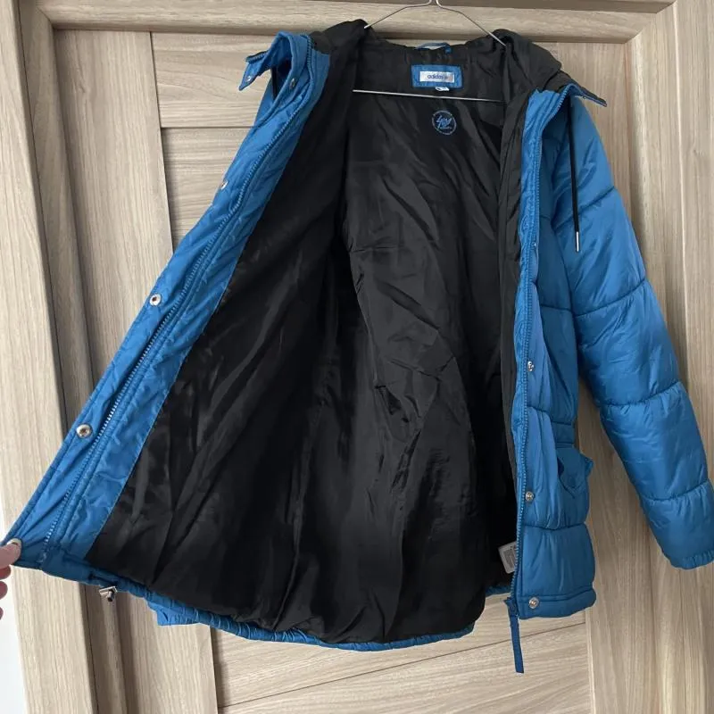 Geacă de iarnă adidas Originals EU 40 | Albastru, Cu glugă, Poliester - Image 5
