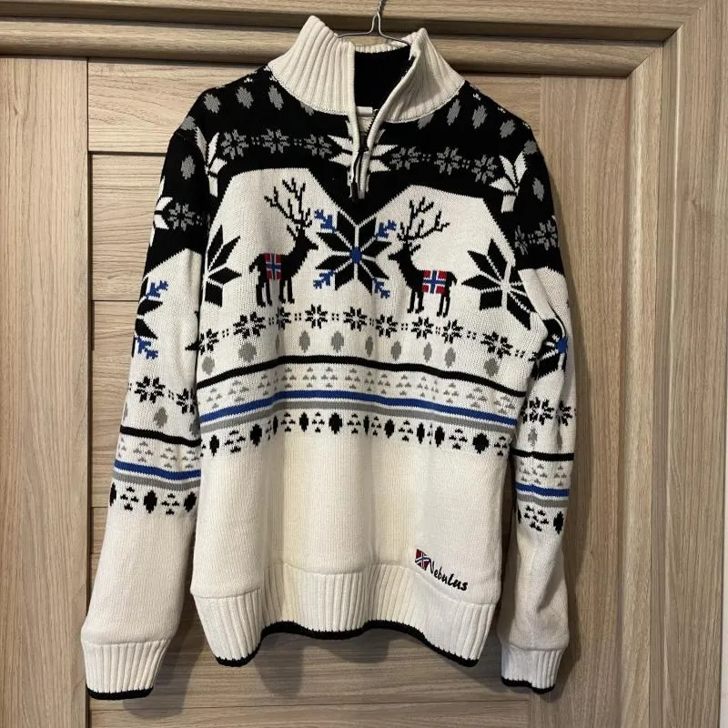 Pulover cu guler înalt Nebulus EU 40 | Alb, Normal, Mânecă lungă, Regular fit - Image 12
