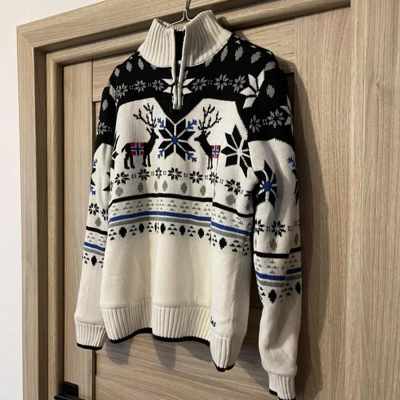 Pulover cu guler înalt Nebulus EU 40 | Alb, Normal, Mânecă lungă, Regular fit - Image 2