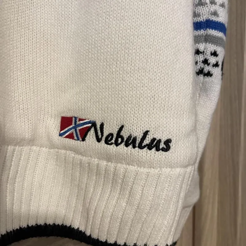 Pulover cu guler înalt Nebulus EU 40 | Alb, Normal, Mânecă lungă, Regular fit - Image 5