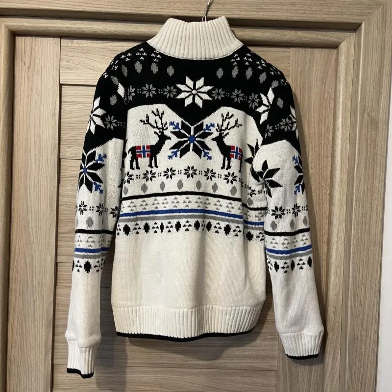 Pulover cu guler înalt Nebulus EU 40 | Alb, Normal, Mânecă lungă, Regular fit - Image 6