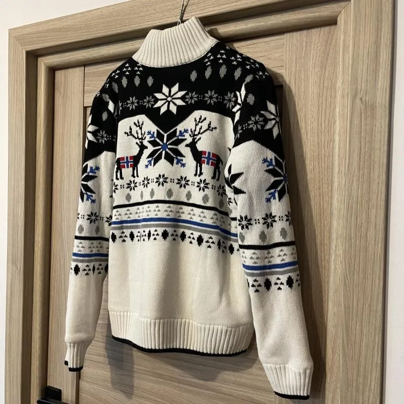 Pulover cu guler înalt Nebulus EU 40 | Alb, Normal, Mânecă lungă, Regular fit - Image 7