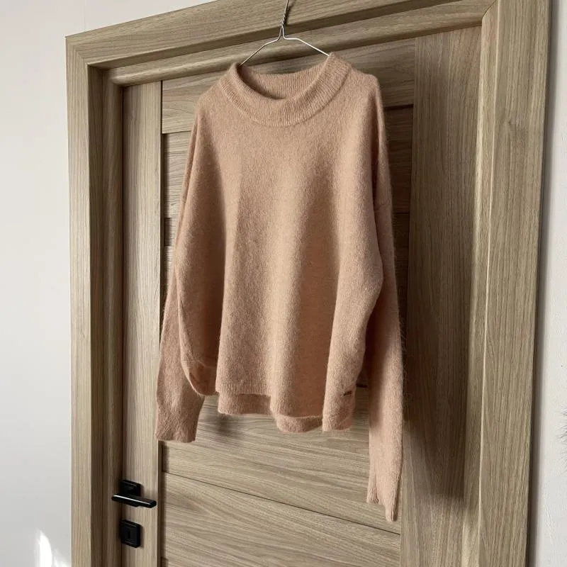 Pulover la baza gâtului Opus EU 38 | Roz, Normal, Mânecă lungă, Regular fit, Lână - Image 6