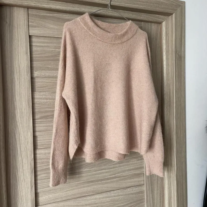 Pulover la baza gâtului Opus EU 38 | Roz, Normal, Mânecă lungă, Regular fit, Lână - Image 7