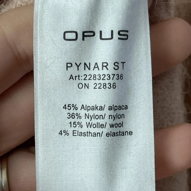 Pulover la baza gâtului Opus EU 38 | Roz, Normal, Mânecă lungă, Regular fit, Lână - Image 10