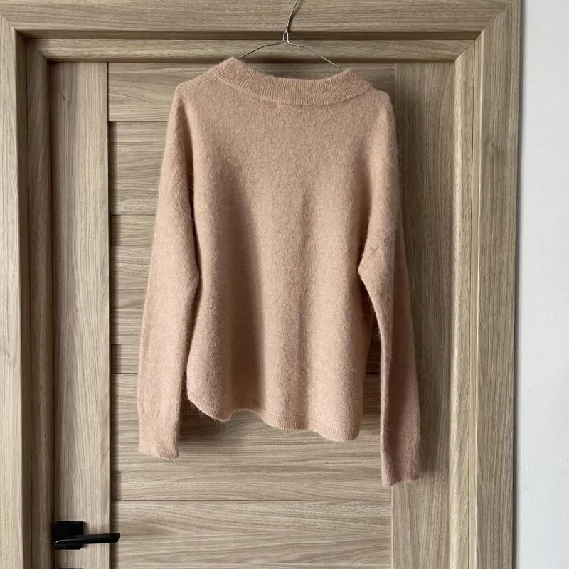 Pulover la baza gâtului Opus EU 38 | Roz, Normal, Mânecă lungă, Regular fit, Lână - Image 11