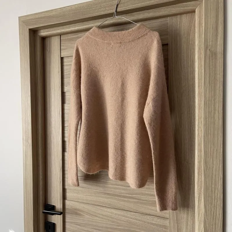 Pulover la baza gâtului Opus EU 38 | Roz, Normal, Mânecă lungă, Regular fit, Lână - Image 12
