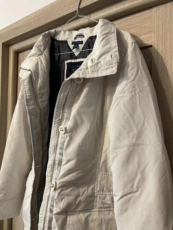 Geacă parka Tommy Hilfiger XL | Crem, Fără glugă, Poliester - Image 11