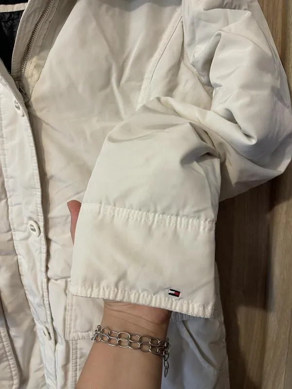 Geacă parka Tommy Hilfiger XL | Crem, Fără glugă, Poliester - Image 6