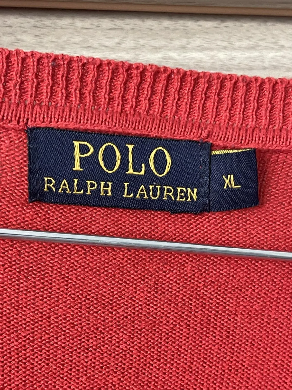 Pulover la baza gâtului Polo Ralph Lauren XL | Roșu, Mânecă lungă, Bumbac - Image 4