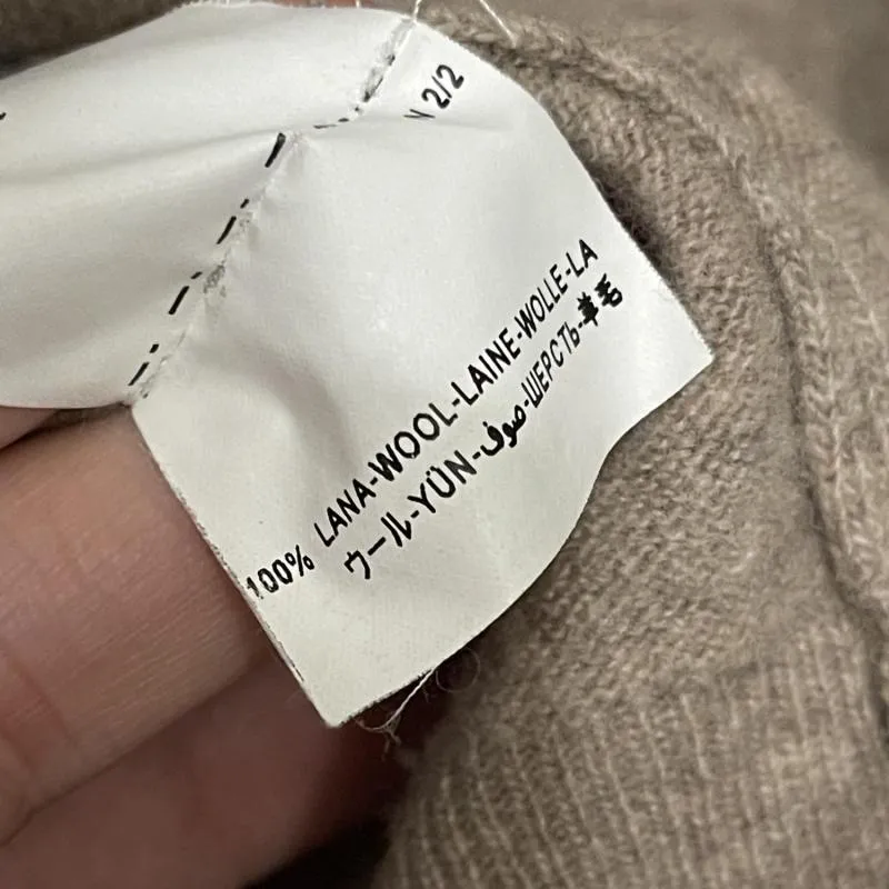 Pulover la baza gâtului United Colors of Benetton XL | Bej, Normal, Mânecă lungă, Regular fit, Lână - Image 8