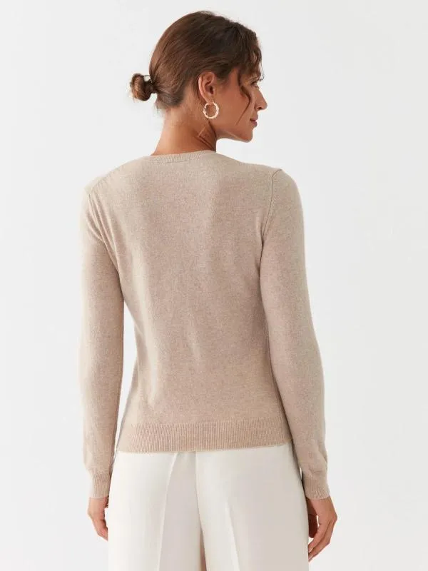 Pulover la baza gâtului United Colors of Benetton XL | Bej, Normal, Mânecă lungă, Regular fit, Lână - Image 3