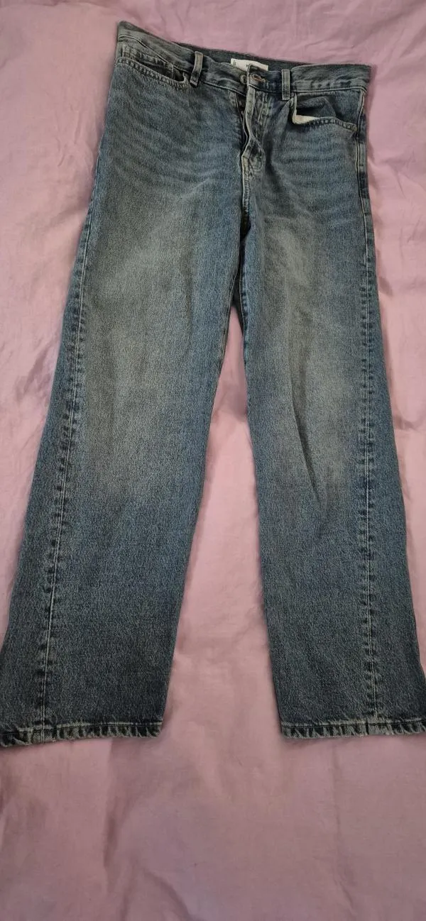 Blugi Mango EU 38 | Albastru, Lungi, Talie înaltă, Wide Leg fit, Denim - Image 8